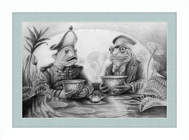 The Footmen (Drawing) Art Print