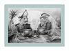 The Footmen (Drawing) Art Print