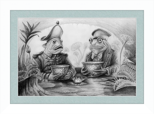The Footmen (Drawing) Art Print