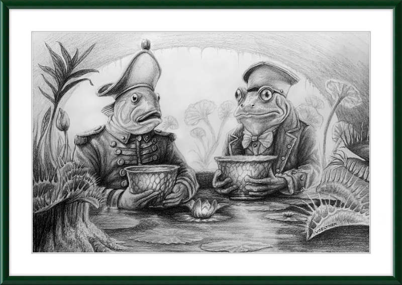 The Footmen (Drawing) Art Print