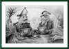 The Footmen (Drawing) Art Print