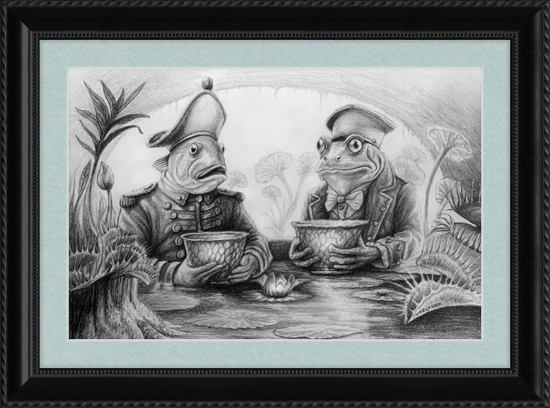 The Footmen (Drawing) Art Print