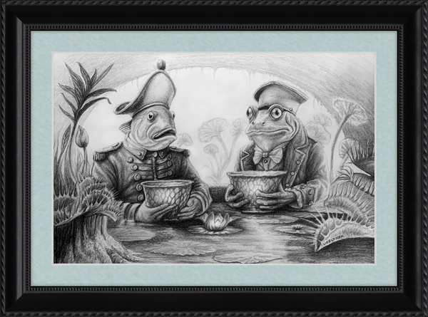The Footmen (Drawing) Art Print
