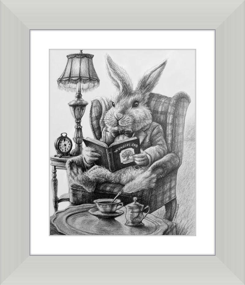 The White Rabbit (Drawing) Art Print