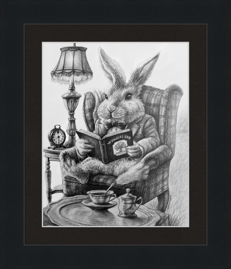 The White Rabbit (Drawing) Art Print