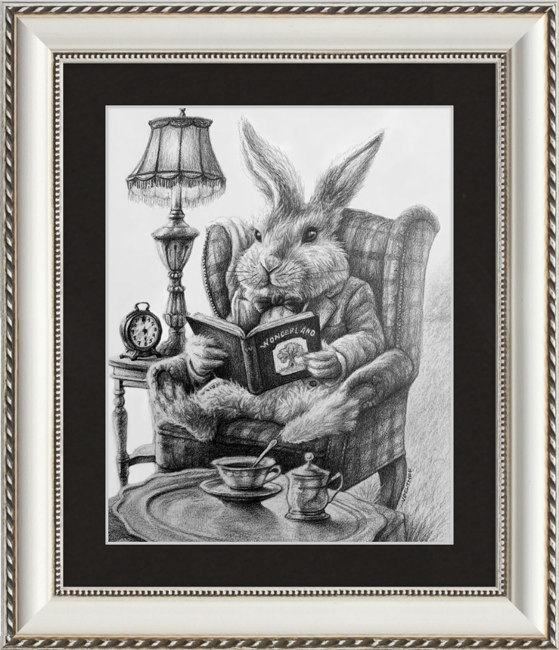 The White Rabbit (Drawing) Art Print