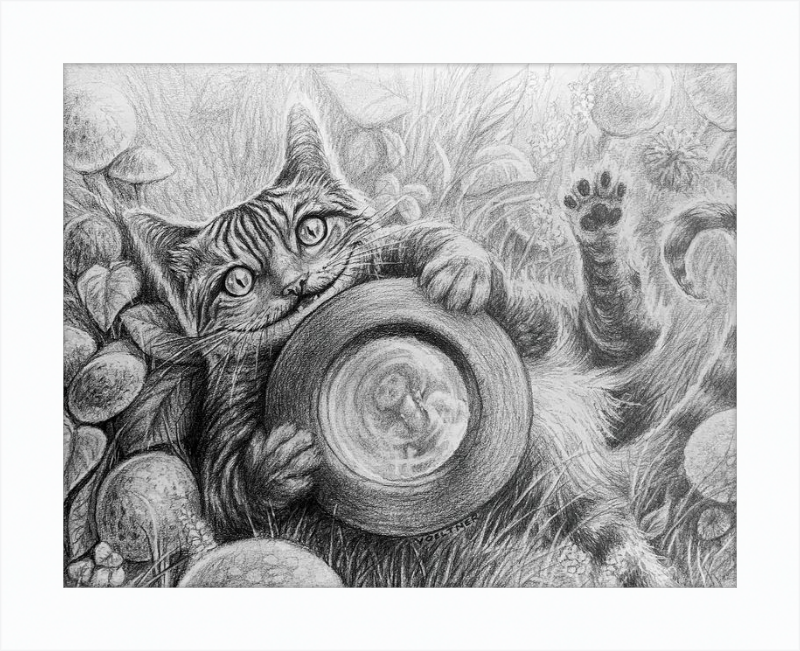 The Cheshire Cat (Drawing) Art Print