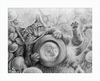 The Cheshire Cat (Drawing) Art Print