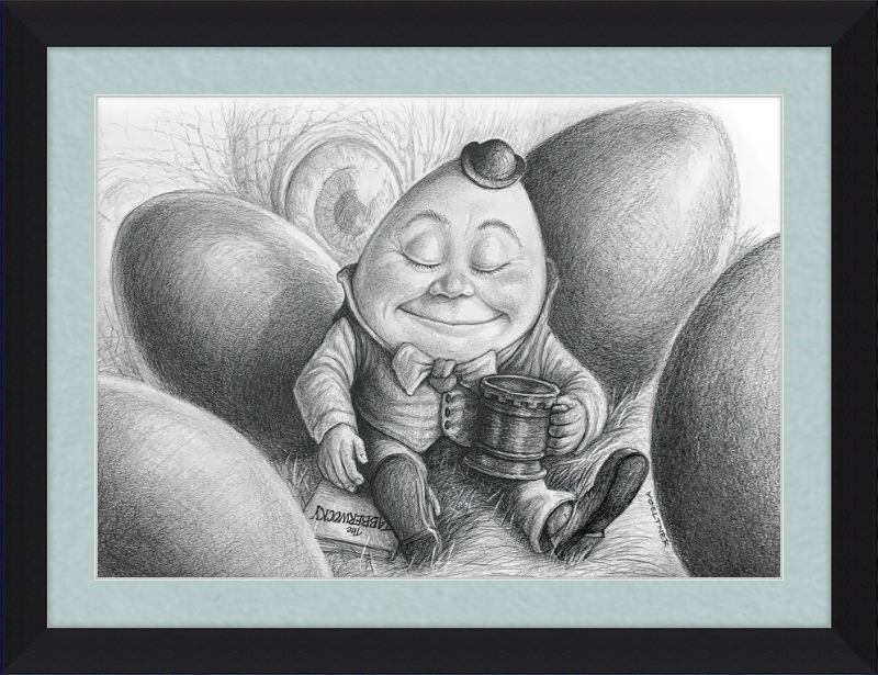 Humpty Dumpty (Drawing) Art Print