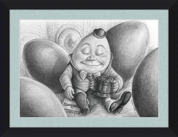 Humpty Dumpty (Drawing) Art Print