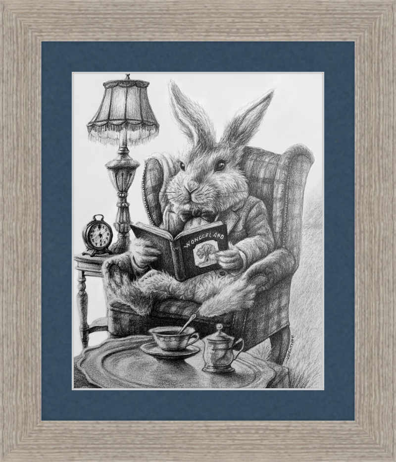 The White Rabbit (Drawing) Art Print