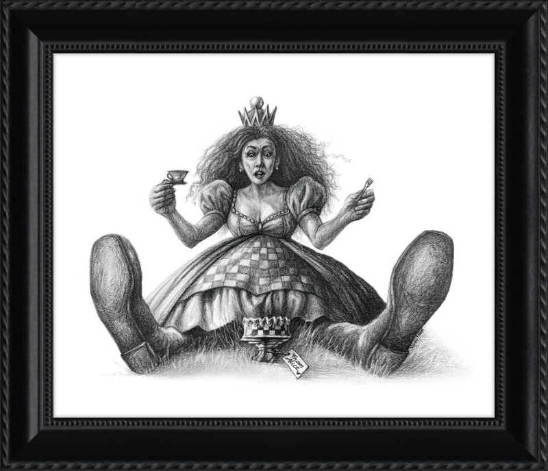 The Red Queen (Drawing) Art Print