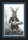 The March Hare (Drawing) Art Print