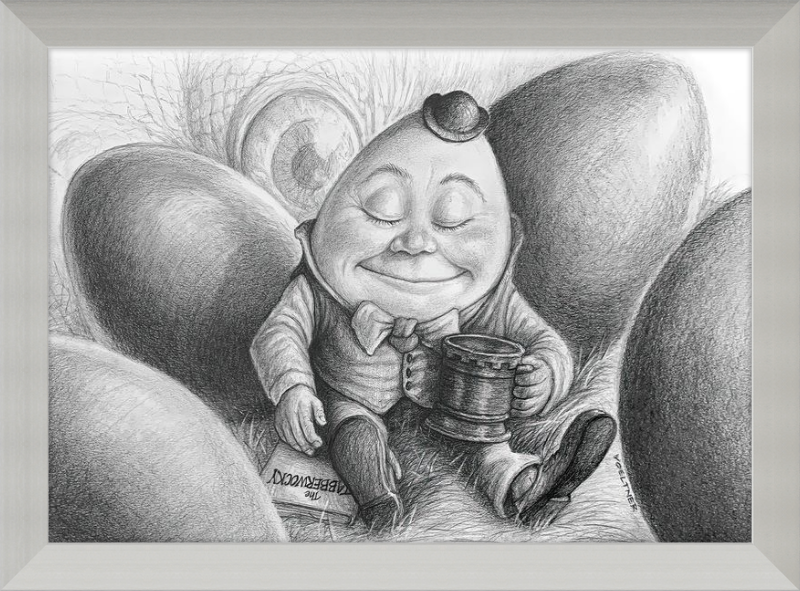 Humpty Dumpty (Drawing) Art Print