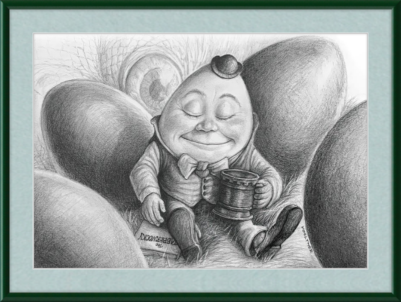 Humpty Dumpty (Drawing) Art Print