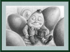 Humpty Dumpty (Drawing) Art Print