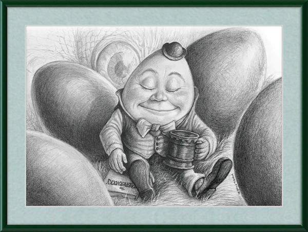 Humpty Dumpty (Drawing) Art Print