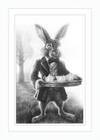The March Hare (Drawing) Art Print