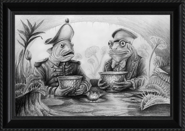 The Footmen (Drawing) Art Print