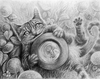 The Cheshire Cat (Drawing) Art Print