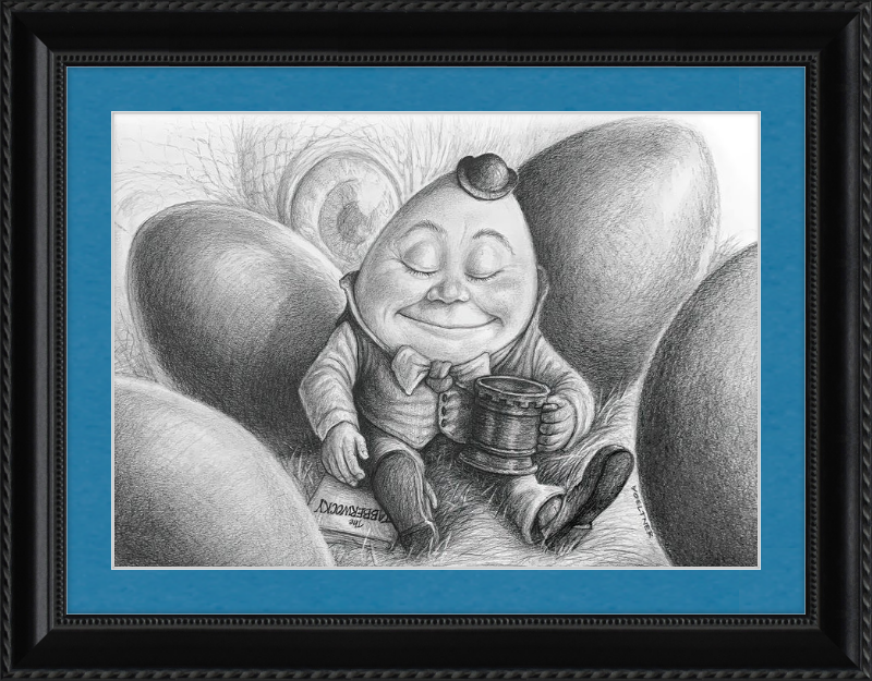 Humpty Dumpty (Drawing) Art Print