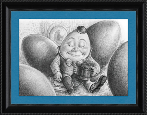 Humpty Dumpty (Drawing) Art Print