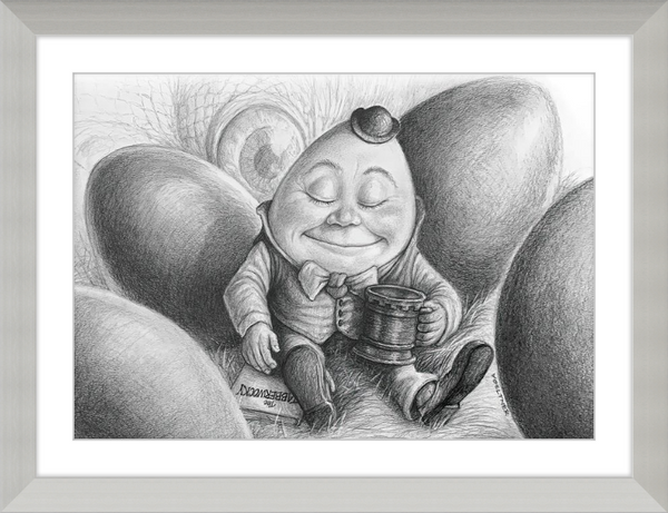 Humpty Dumpty (Drawing) Art Print