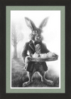 The March Hare (Drawing) Art Print