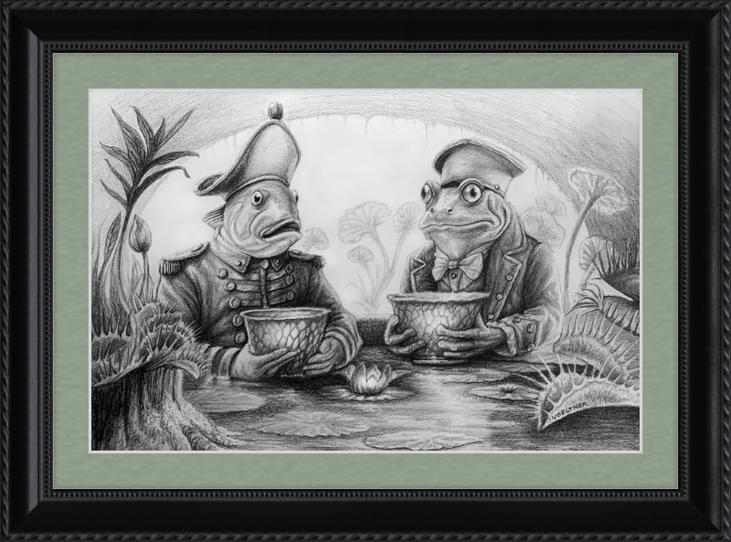 The Footmen (Drawing) Art Print