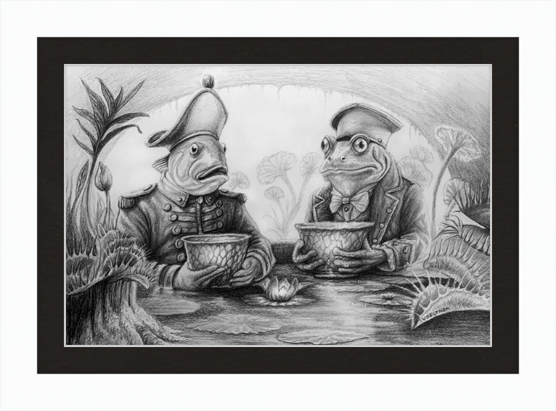 The Footmen (Drawing) Art Print