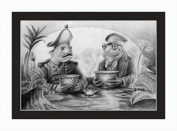 The Footmen (Drawing) Art Print
