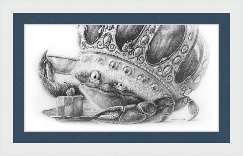 The Old Crab (Drawing) Art Print