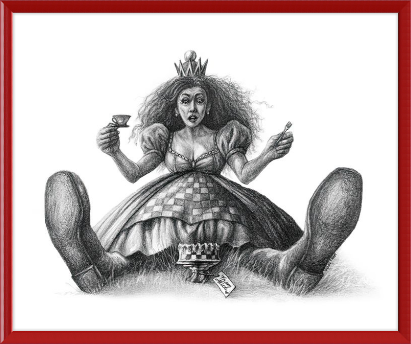 The Red Queen (Drawing) Art Print
