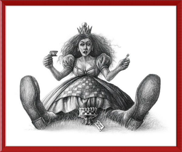 The Red Queen (Drawing) Art Print