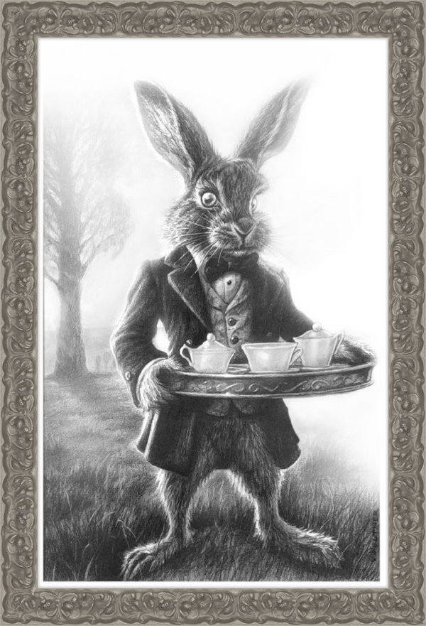 The March Hare (Drawing) Art Print