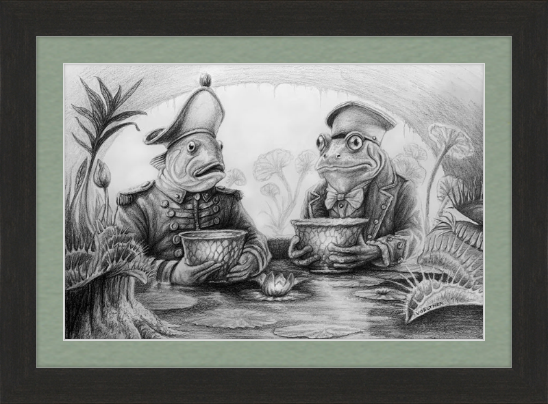 The Footmen (Drawing) Art Print