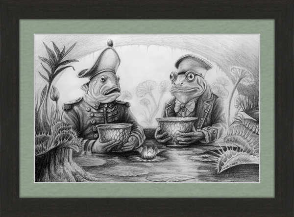 The Footmen (Drawing) Art Print