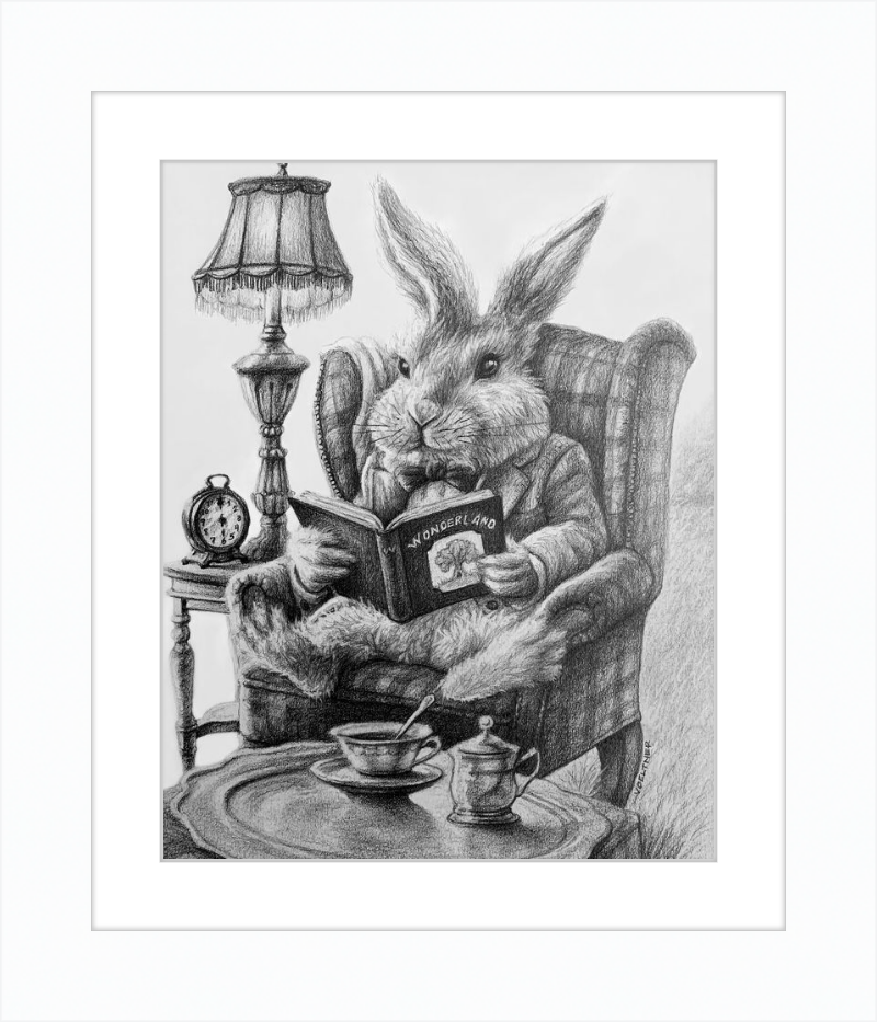 The White Rabbit (Drawing) Art Print