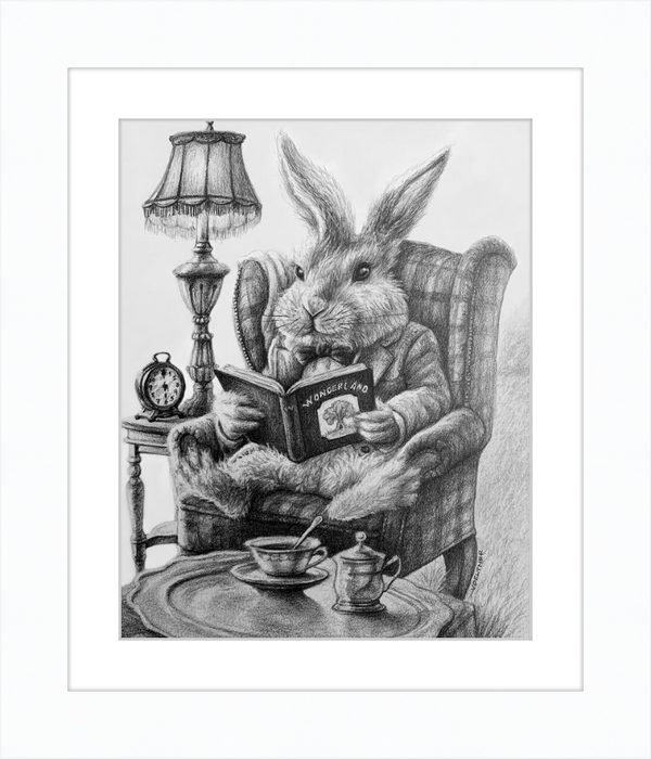 The White Rabbit (Drawing) Art Print